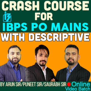 Crash course for ibps po mains+descriptive live batch (live classes)